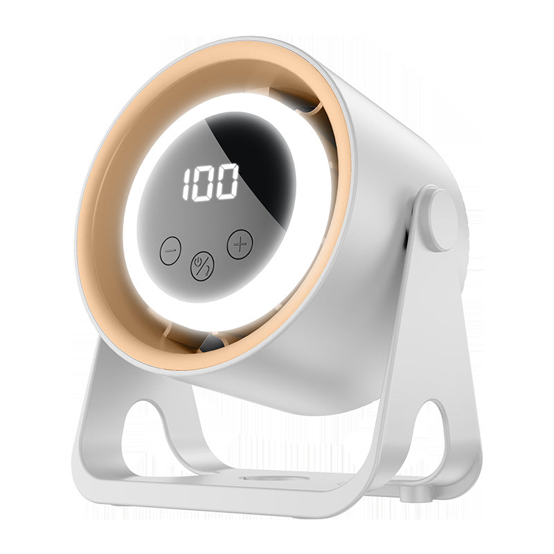 USB Rechargeable Portable Desk Fan with Night Light